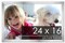 24x16 Solid Wood Picture Frame with UV-Resistant Acrylic & Acid-Free Backing, Available in 6 Finishes: Matte Black, Matte White, Metallic Bronze, Silver, Natural Wood Grain & Mahogany